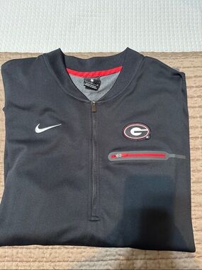 Nike Black Pullover quarter zip Georgia bulldogs large
